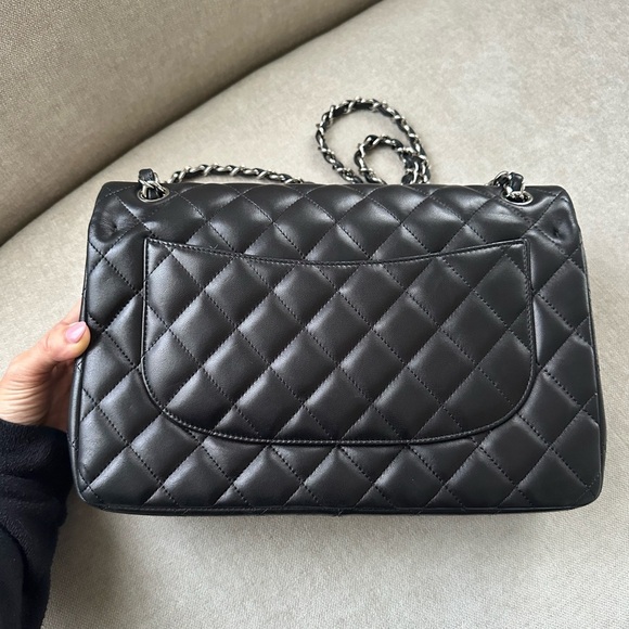 SOLD!!!! Chanel Jumbo Double Flap Lamb skin Quilted Bag - Picture 4 of 16